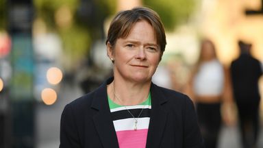 Head of NHS Test and Trace Dido Harding walks through Parliament Square in central London on September 17, 2020 after leaving the Houses of Parliament after appearing before the Science and Technology Committee to give evidence on the UK's Covid-19 testing regime. (Photo by JUSTIN TALLIS / AFP) (Photo by JUSTIN TALLIS/AFP via Getty Images)